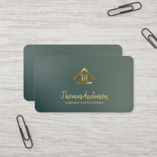 Professional Modern Home Repair Handyman Business Card