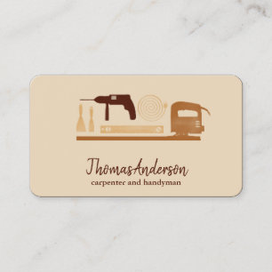 Professional Modern Home Repair Handyman Business Card