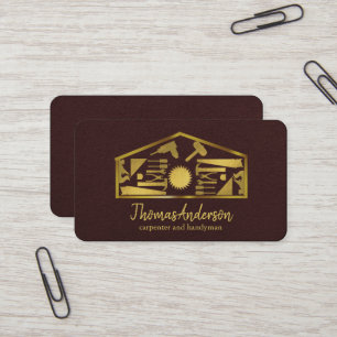 Professional Modern Home Repair Handyman Business Card