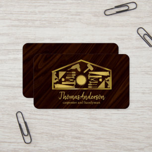 Professional Modern Home Repair Handyman Business Card