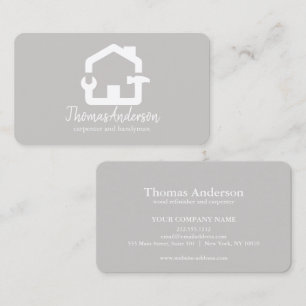 Professional Modern Home Repair Handyman Business Card