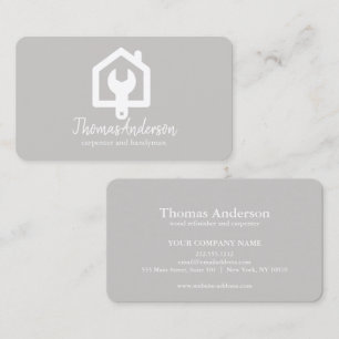 Professional Modern Home Repair Handyman Business Card