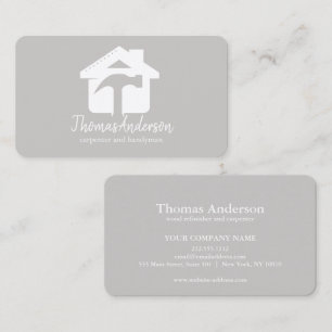 Professional Modern Home Repair Handyman Business Card