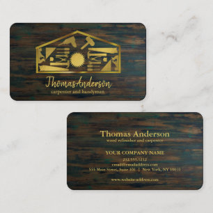 Professional Modern Home Repair Handyman Business Card