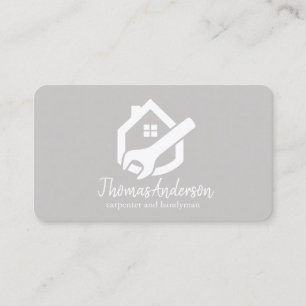 Professional Modern Home Repair Handyman Business Card