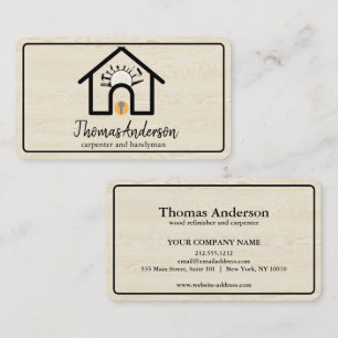 Professional Modern Home Repair Handyman Business Card