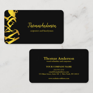 Professional Modern Home Repair Handyman Business Card