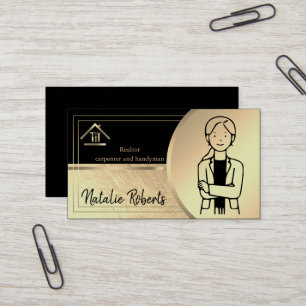 Professional Modern Home Repair Handyman Business Card