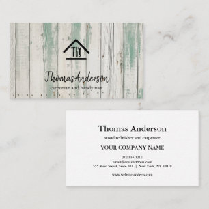 Professional Modern Home Repair Handyman Business Card