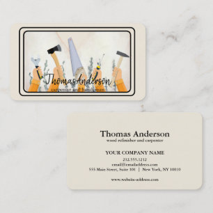 Professional Modern Home Repair Handyman Business Card