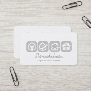 Professional Modern Home Repair Handyman Business Card