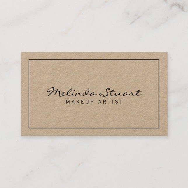 Professional Modern Kraft Paper Business Card (Front)