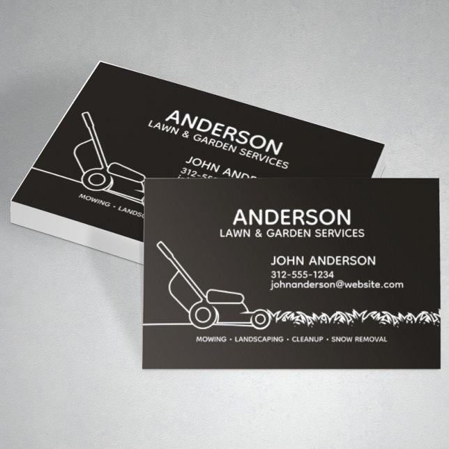 Professional Modern Landscaping & Lawn Care Business Card (Creator Uploaded)