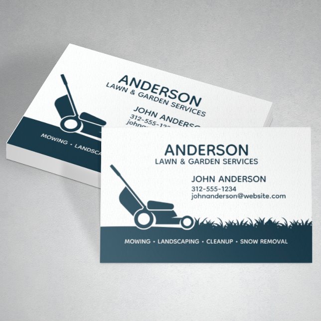 Professional Modern Landscaping & Lawn Care Business Card (Creator Uploaded)