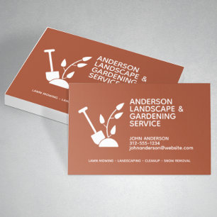 Professional Modern Landscaping & Lawn Care Business Card