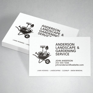 Professional Modern Landscaping & Lawn Care Business Card