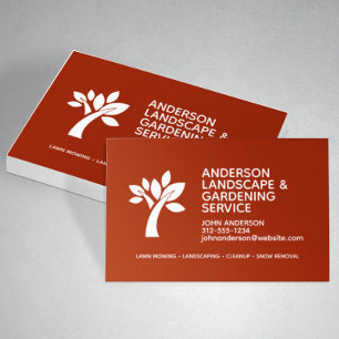 Professional Modern Landscaping & Lawn Care Business Card