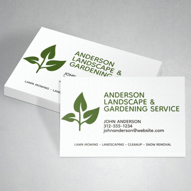 Professional Modern Landscaping & Lawn Care Business Card (Creator Uploaded)