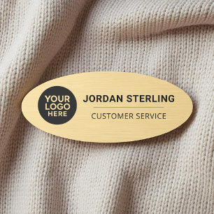 Professional Modern Logo Gold Company Corporate Name Tag