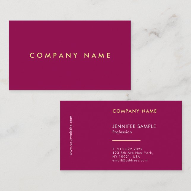 Professional Modern Luxury Elegant Template Business Card (Front/Back)