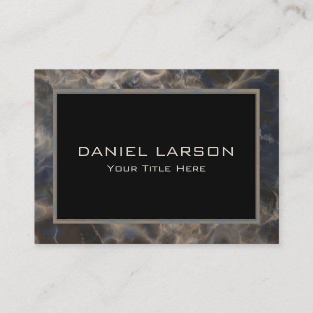Professional Modern Marble Business Card (Front)