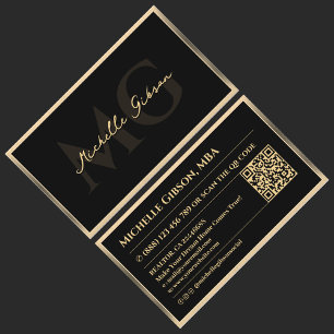 Professional Modern Marketing Faux Gold Frame Business Card