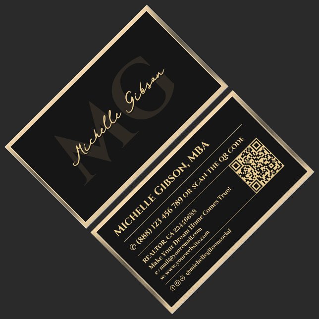 Professional Modern Marketing Faux Gold Frame Business Card (Professional Modern Marketing Black Gold Frame Business Card
)