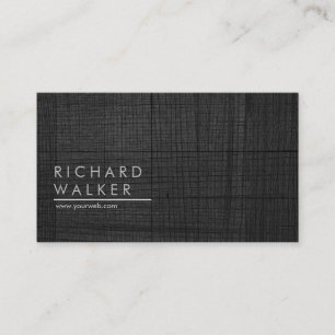 Professional Modern Minimal Black Wood Elegant Business Card