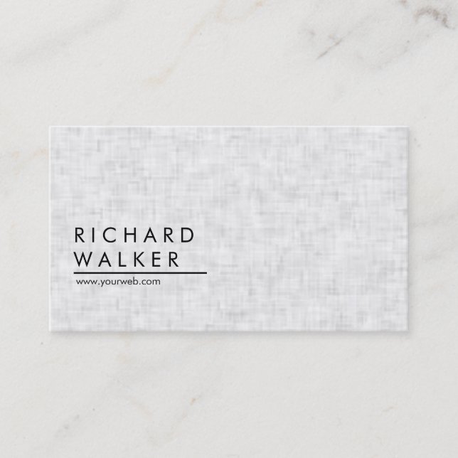 Professional Modern Minimal Plain White Elegant Business Card (Front)