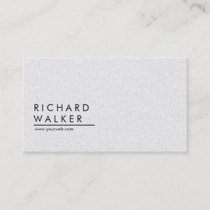 Professional Modern Minimal Plain White Elegant Business Card