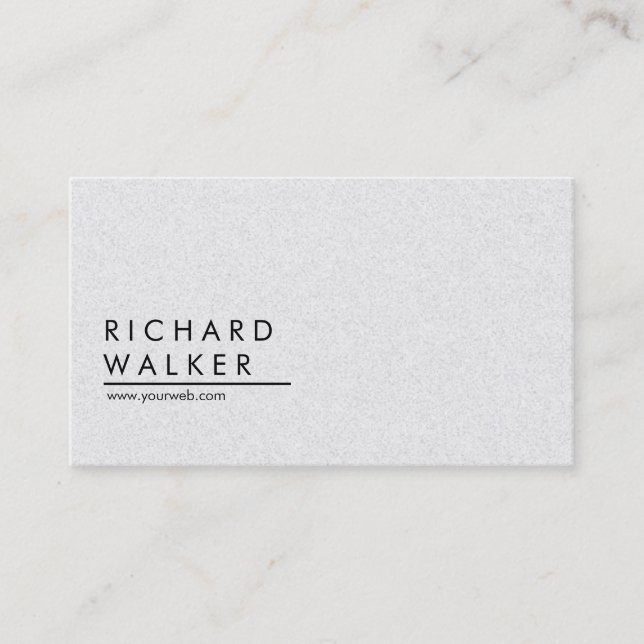 Professional Modern Minimal Plain White Elegant Business Card (Front)