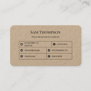 Professional Modern Minimal Social Media Icons  Business Card