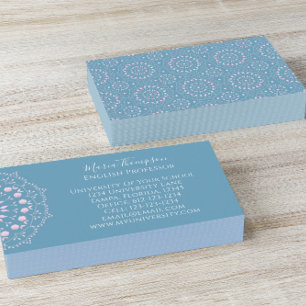 Professional Modern Minimalist Blue Pink Business Card