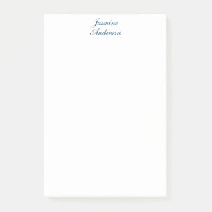 Professional Modern Minimalist Blue White Post-it Notes