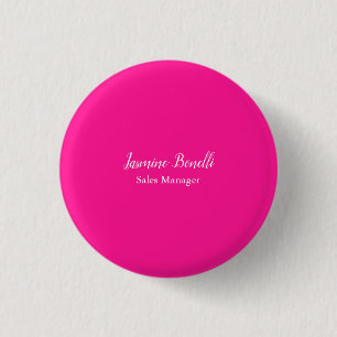 Professional Modern Minimalist Deep Pink 3 Cm Round Badge