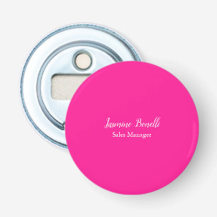 Professional Modern Minimalist Deep Pink Bottle Opener