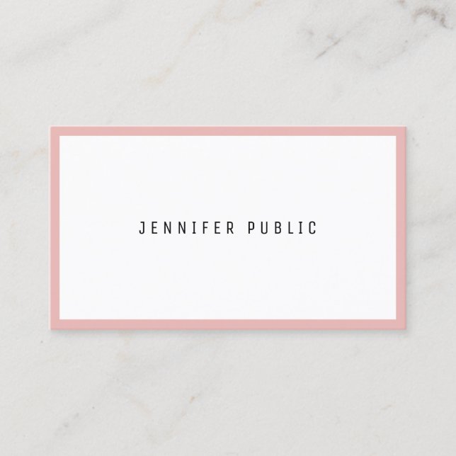 Professional Modern Minimalist Design Elegant Top Business Card (Front)