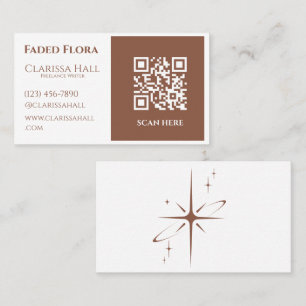 Professional Modern Minimalist Earthy Brown White Business Card