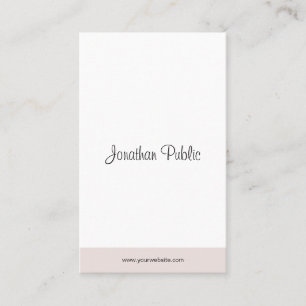 Professional Modern Minimalist Elegant Script Chic Business Card