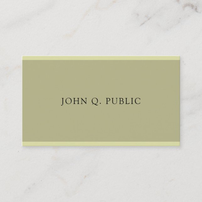 Professional Modern Minimalist Elegant Simple Business Card (Front)