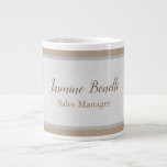 Professional Modern Minimalist Large Coffee Mug<br><div class="desc">You Can Easily Change the Fonts,  Background Image and Colour,  Letter Characters.</div>