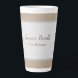 Professional Modern Minimalist Latte Mug<br><div class="desc">You Can Easily Change the Fonts,  Background Image and Colour,  Letter Characters.</div>