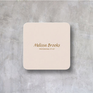 Professional Modern Minimalist Luxury Elegant Square Business Card
