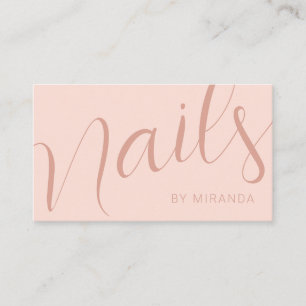 Professional Modern Minimalist Nail Salon Business Card