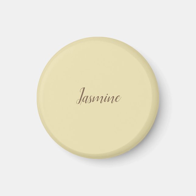 Professional Modern Minimalist Pastel Beige Colour Magnet (Front)
