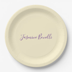 Professional Modern Minimalist Pastel Beige Colour Paper Plate