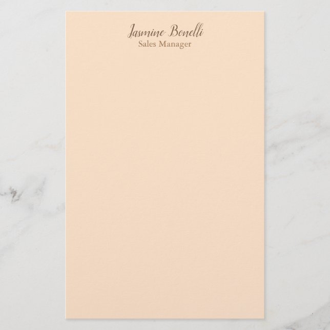 Professional Modern Minimalist Pastel Colour Stationery (Front)