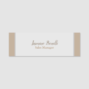 Professional Modern Minimalist Pastel Colours Name Tag