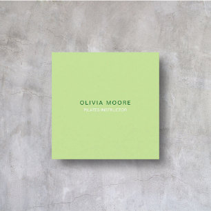 Professional Modern Minimalist Pilates Instructor Square Business Card