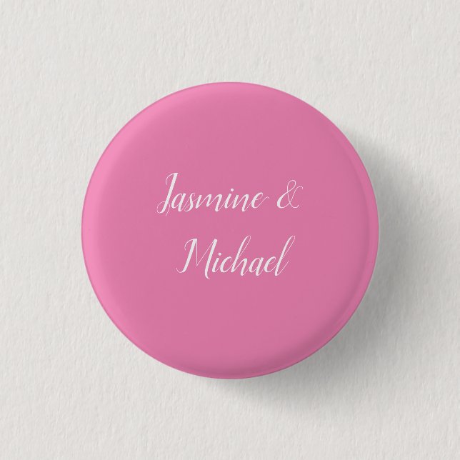 Professional Modern Minimalist Pink Colour 3 Cm Round Badge (Front)